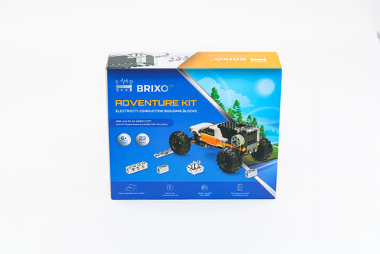 Brixo Conductive Chrome-Plated Building Bricks Kit for LegoCity 4x4 Off-Roader Truck. Compatible with 60378 Model. Not Include The Set. Bring Life to Your LegoCity 4x4 Off-Roader.