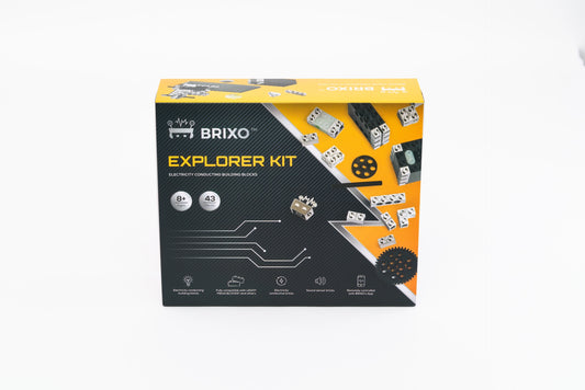 Brixo Explorer-KIT, Electricity conducting Building Blocks, Fully Compatible with All LegoBricks and Models. Meet BRIXO - A New World of Creativity and Innovation. Bring Your LegoBricks to Life.