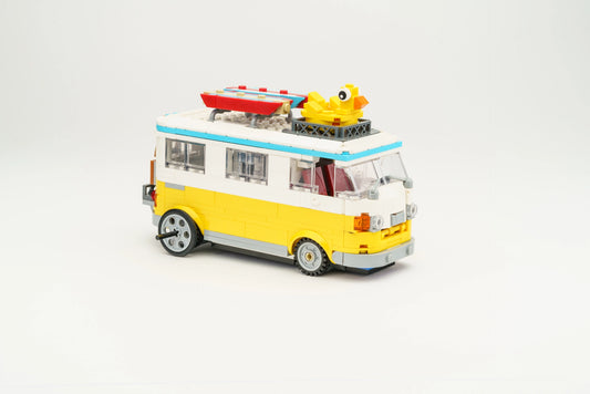 Brixo Conductive Chrome-Plated Building Bricks Kit for LegoCreator Beach Camper Van. Compatible with 31138 Model- Not Including The Set. Bring Life to Your LegoCreator Beach Camper.